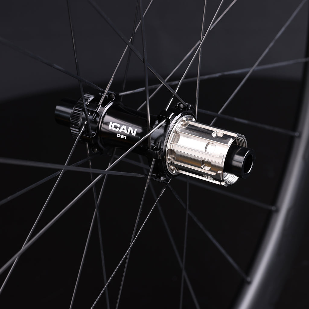 ICAN AERO 52 II disc wheels with 45T ratchet system hubs D91 TRIAERO
